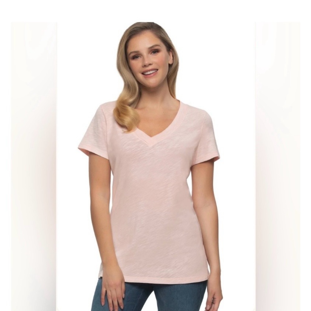 Felina Ladies V-Neck Slub Tee, XS